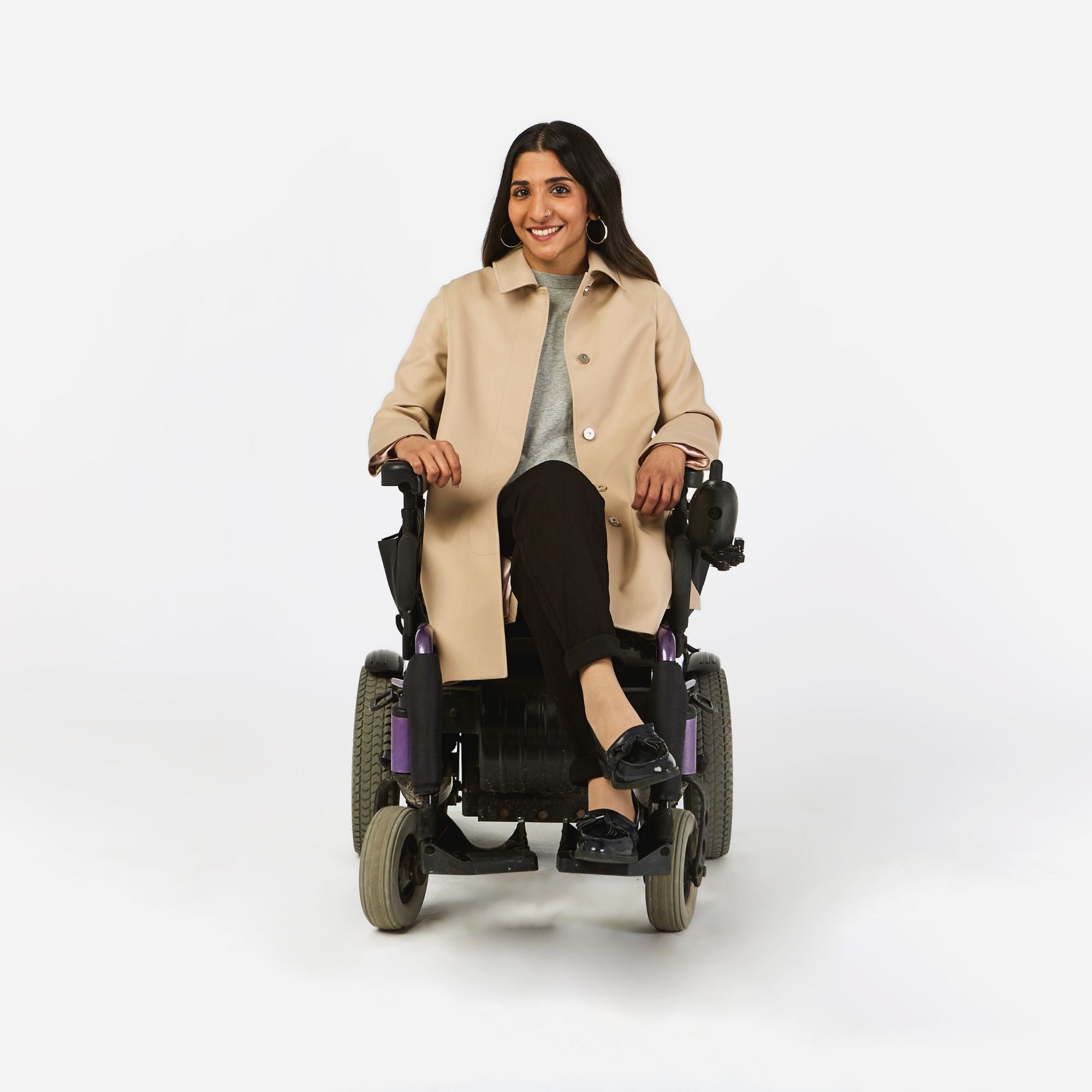 Junction Trenchcoat in a Wheelchair Cut with Magnetic Closures