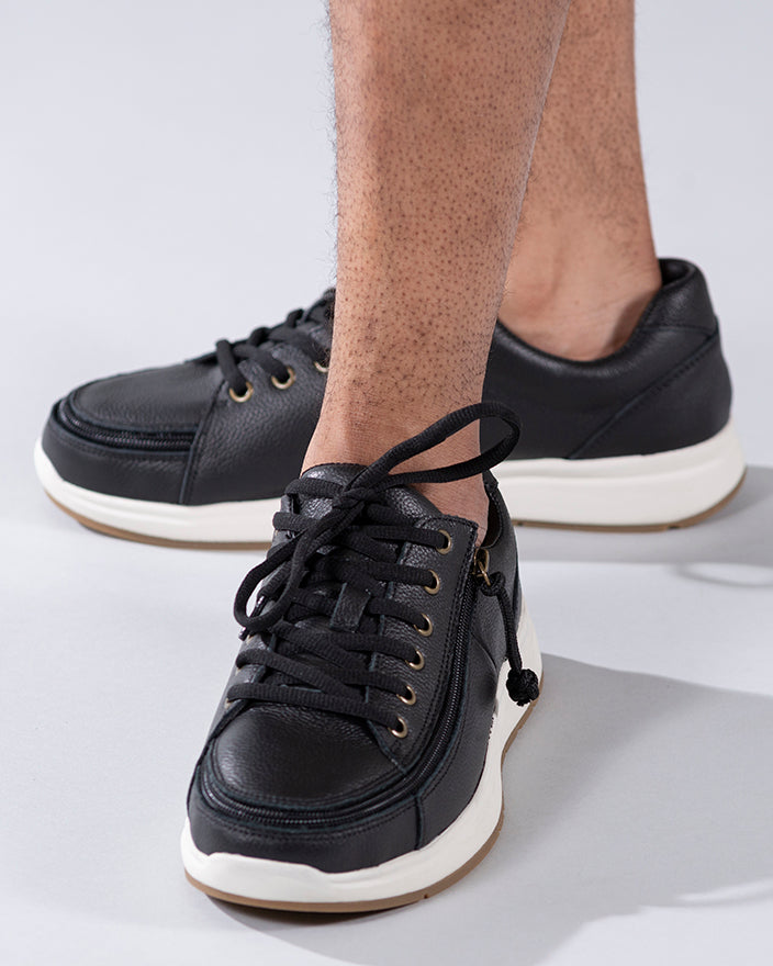 Men's Black Leather BILLY Comfort Lows