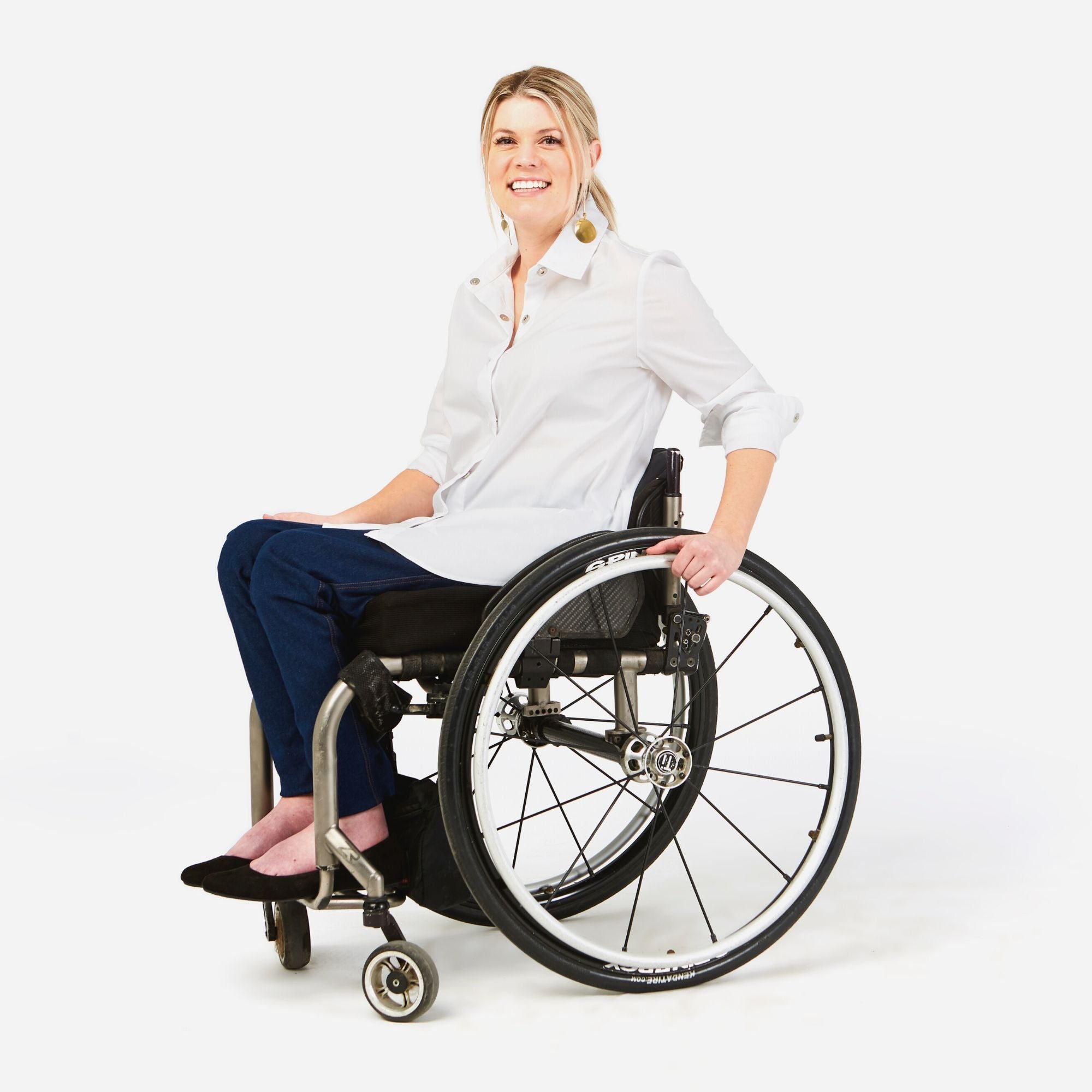Women's Dundas Slim Leg Stretch Jean in a Wheelchair Cut